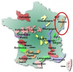 Wine map - Alsace
